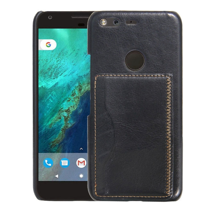 For Google Pixel Crazy Horse Texture PU Leather Protective Back Cover Case with Holder & Card Slots