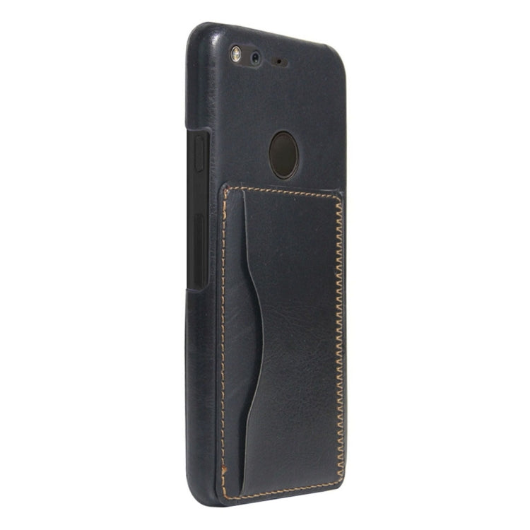 For Google Pixel Crazy Horse Texture PU Leather Protective Back Cover Case with Holder & Card Slots