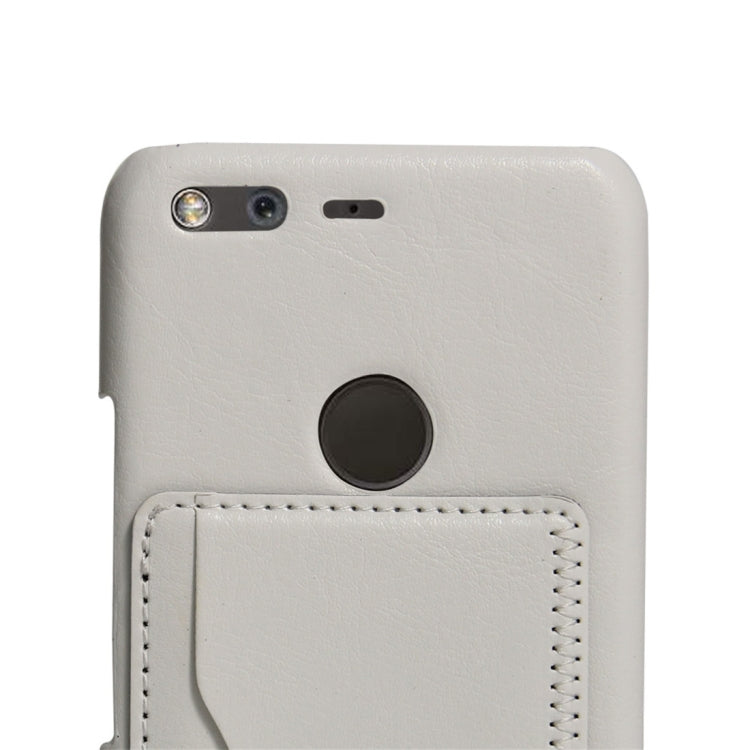 For Google Pixel Crazy Horse Texture PU Leather Protective Back Cover Case with Holder & Card Slots