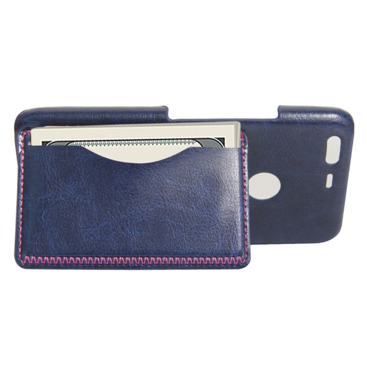 For Google Pixel XL Crazy Horse Texture PU Leather Protective Back Cover Case with Holder & Card Slots