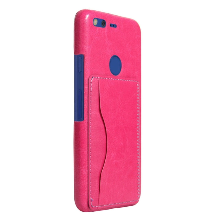 For Google Pixel XL Crazy Horse Texture PU Leather Protective Back Cover Case with Holder & Card Slots