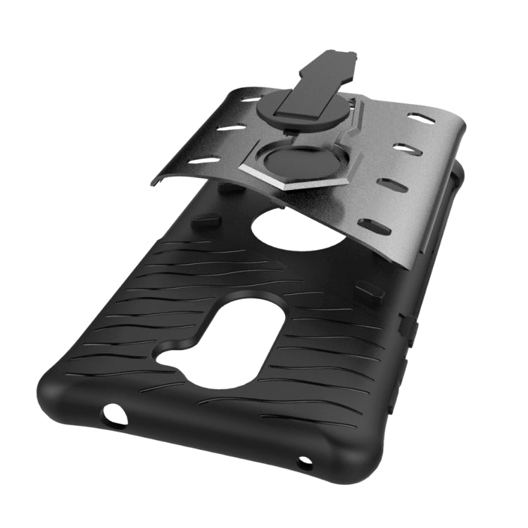 For Huawei Honor 6X Shock-Resistant 360 Degree Spin Sniper Hybrid Case TPU + PC Combination Case with Holder