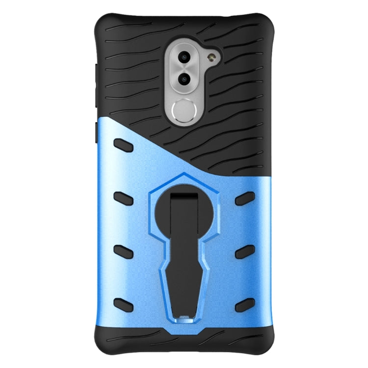 For Huawei Honor 6X Shock-Resistant 360 Degree Spin Sniper Hybrid Case TPU + PC Combination Case with Holder