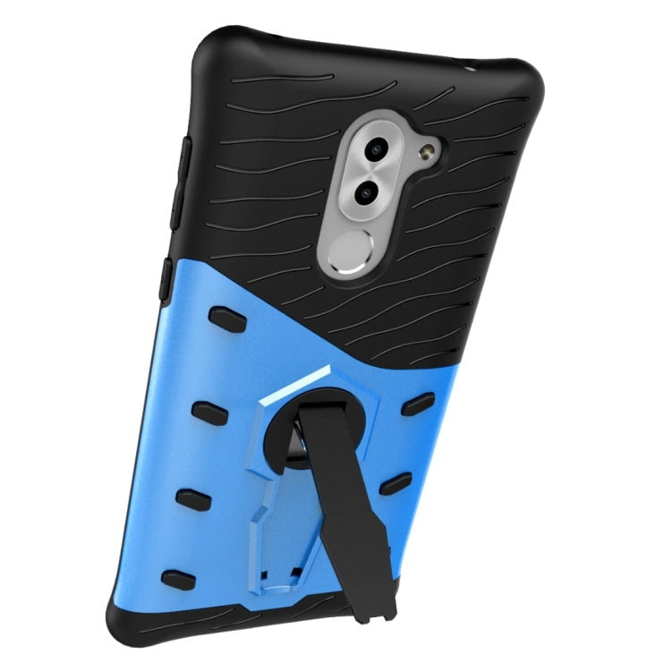 For Huawei Honor 6X Shock-Resistant 360 Degree Spin Sniper Hybrid Case TPU + PC Combination Case with Holder