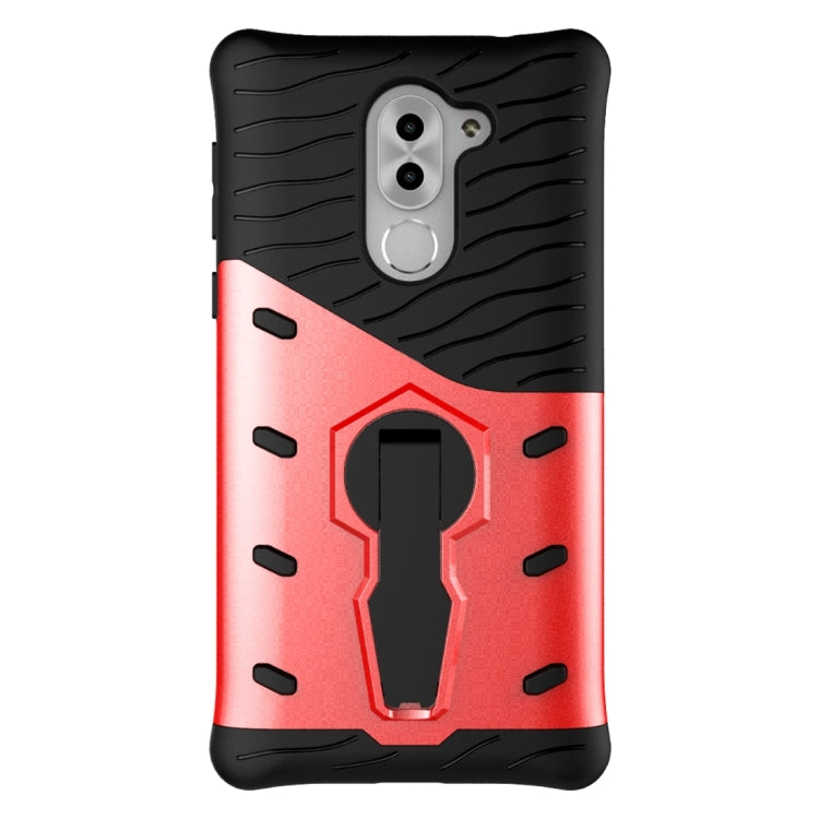 For Huawei Honor 6X Shock-Resistant 360 Degree Spin Sniper Hybrid Case TPU + PC Combination Case with Holder