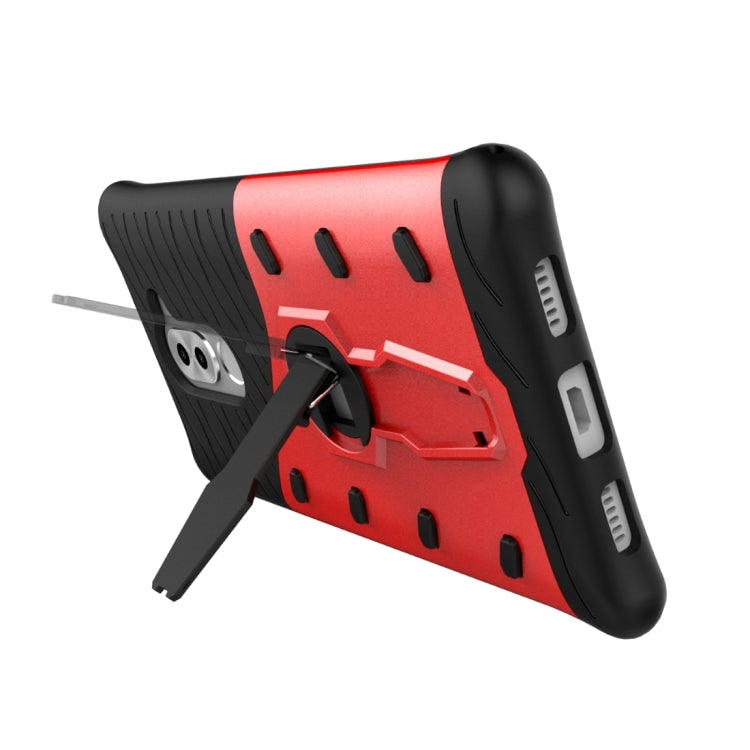 For Huawei Honor 6X Shock-Resistant 360 Degree Spin Sniper Hybrid Case TPU + PC Combination Case with Holder