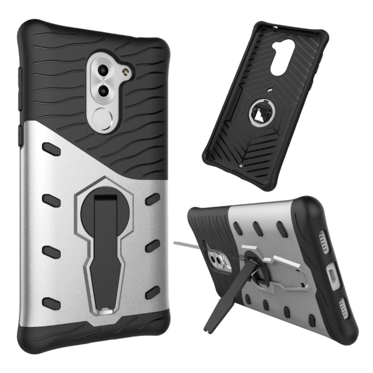 For Huawei Honor 6X Shock-Resistant 360 Degree Spin Sniper Hybrid Case TPU + PC Combination Case with Holder
