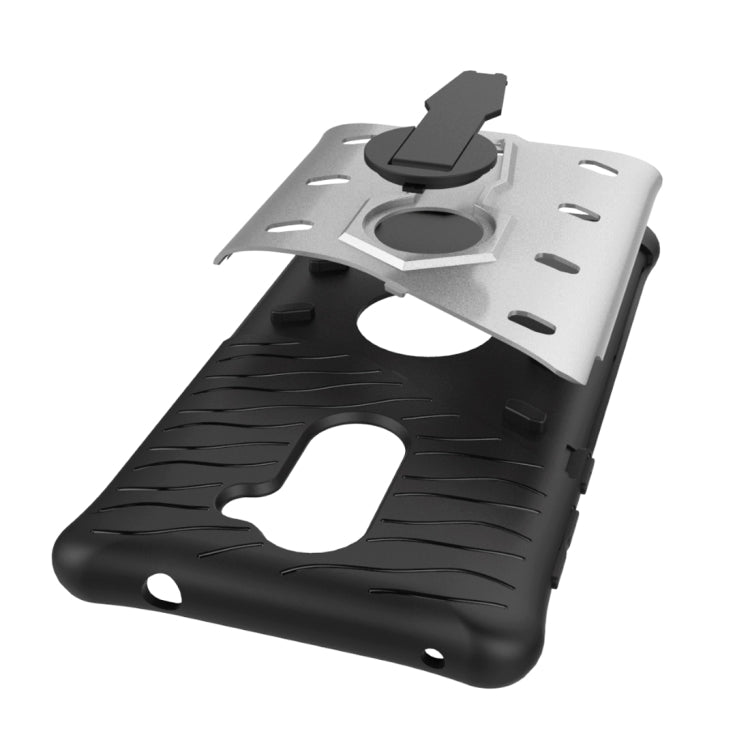 For Huawei Honor 6X Shock-Resistant 360 Degree Spin Sniper Hybrid Case TPU + PC Combination Case with Holder