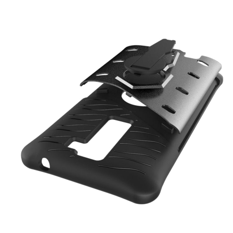 For LG K8 US Version Shock-Resistant 360 Degree Spin Sniper Hybrid Case TPU + PC Combination Case with Holder