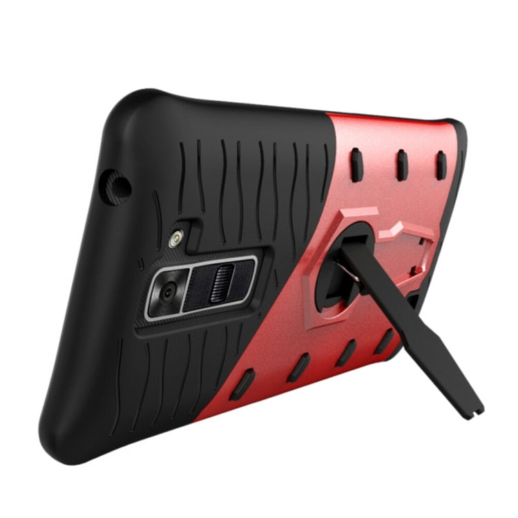 For LG K8 US Version Shock-Resistant 360 Degree Spin Sniper Hybrid Case TPU + PC Combination Case with Holder