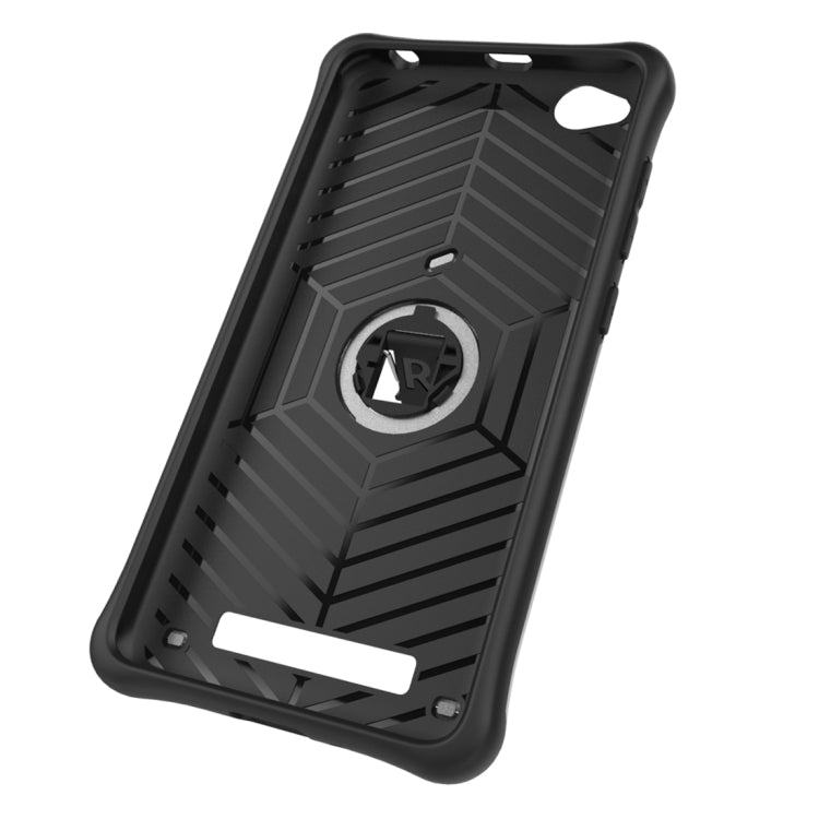For Xiaomi Redmi 4A Shock-Resistant 360 Degree Spin Sniper Hybrid Case TPU + PC Combination Case with Holder