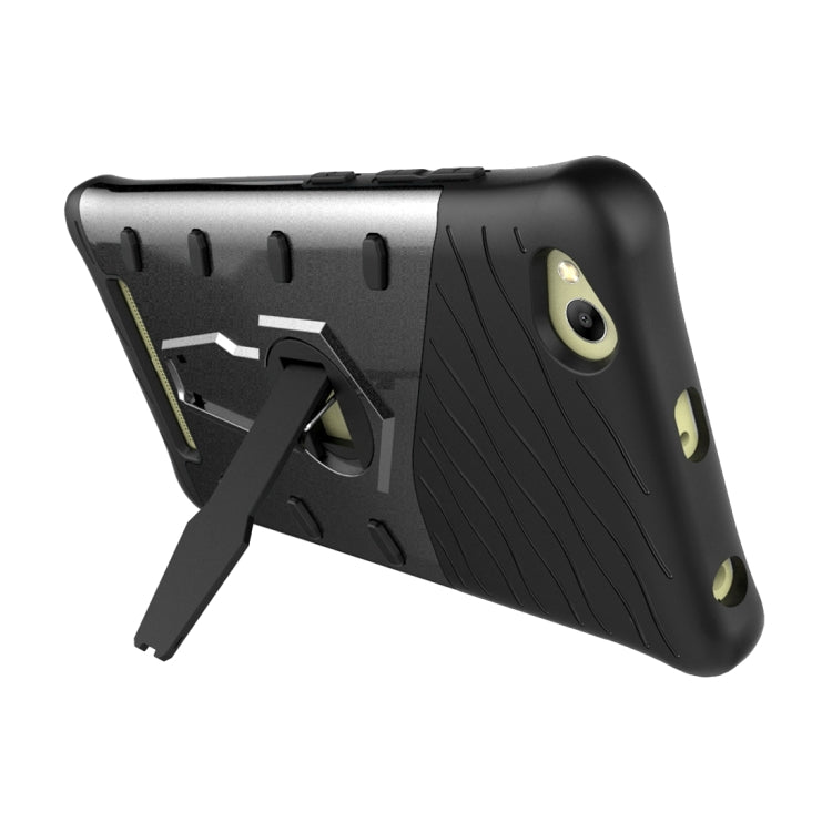 For Xiaomi Redmi 4A Shock-Resistant 360 Degree Spin Sniper Hybrid Case TPU + PC Combination Case with Holder
