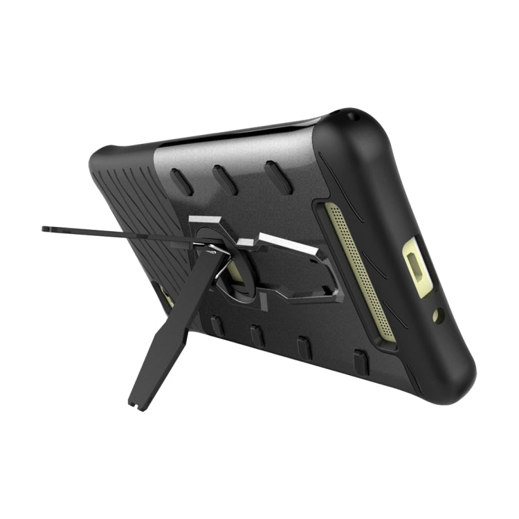 For Xiaomi Redmi 4A Shock-Resistant 360 Degree Spin Sniper Hybrid Case TPU + PC Combination Case with Holder