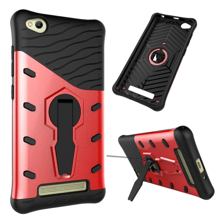 For Xiaomi Redmi 4A Shock-Resistant 360 Degree Spin Sniper Hybrid Case TPU + PC Combination Case with Holder