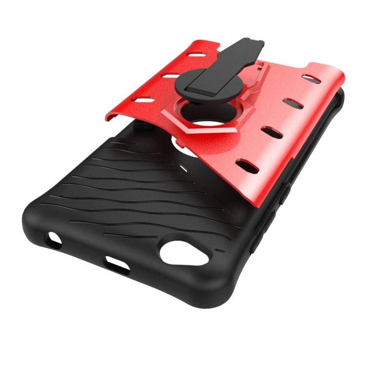 For Xiaomi Redmi 4A Shock-Resistant 360 Degree Spin Sniper Hybrid Case TPU + PC Combination Case with Holder