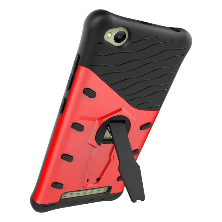 For Xiaomi Redmi 4A Shock-Resistant 360 Degree Spin Sniper Hybrid Case TPU + PC Combination Case with Holder