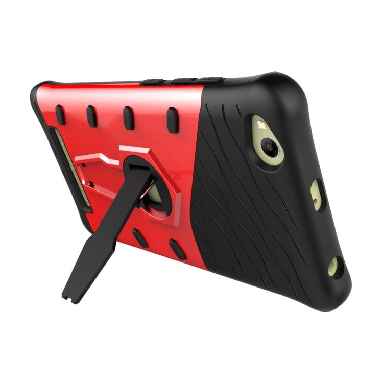 For Xiaomi Redmi 4A Shock-Resistant 360 Degree Spin Sniper Hybrid Case TPU + PC Combination Case with Holder