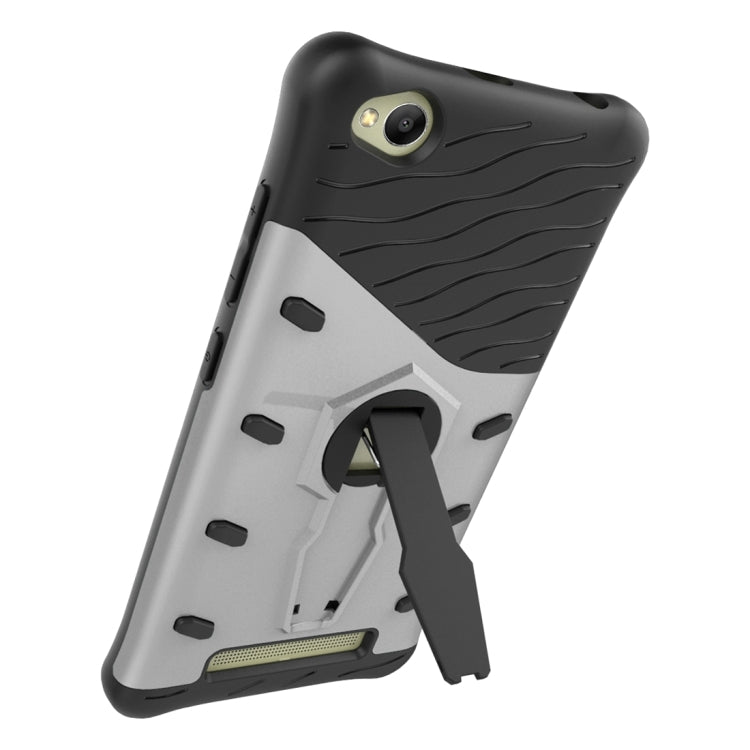 For Xiaomi Redmi 4A Shock-Resistant 360 Degree Spin Sniper Hybrid Case TPU + PC Combination Case with Holder