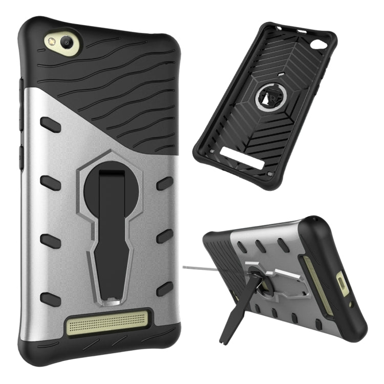 For Xiaomi Redmi 4A Shock-Resistant 360 Degree Spin Sniper Hybrid Case TPU + PC Combination Case with Holder