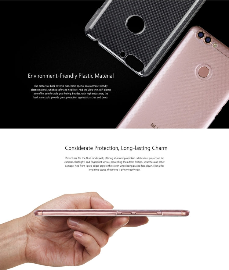 BLUBOO for Dual (MPH1720) Shatter-Resistant Transparent Plastic Protective Case(Transparent)