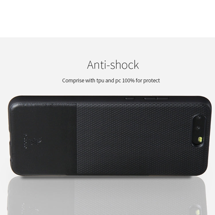 DZGOGO LUXURY Series for Huawei P10 Plus TPU + PC Business Style Leatherwear Impact Combination Protection Case(Black)