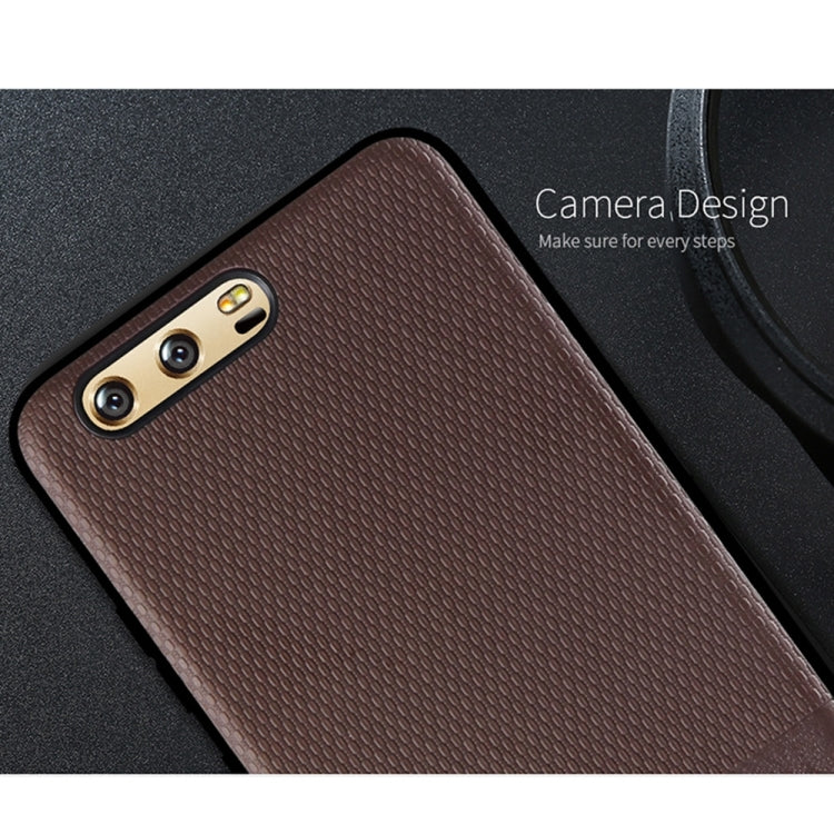 DZGOGO LUXURY Series for Huawei P10 Plus TPU + PC Business Style Leatherwear Impact Combination Protection Case(Black)