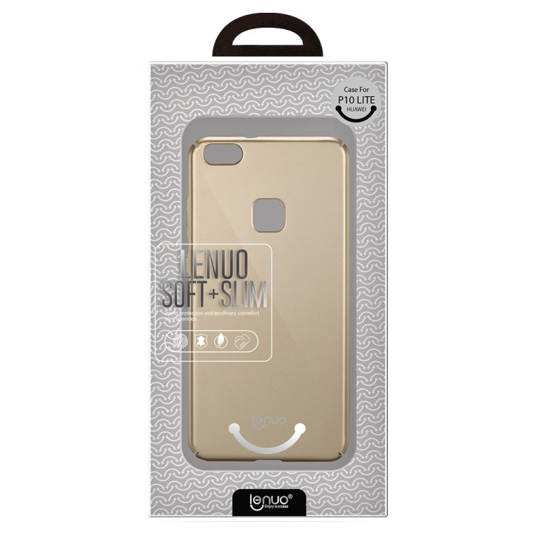 Lenuo for Huawei P10 Lite PC Ultra-thin Impact Protection Case (Gold)