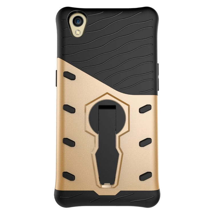 For OPPO A37 / Neo 9 Shock-Resistant 360 Degree Spin Sniper Hybrid Case TPU + PC Combination Case with Holder