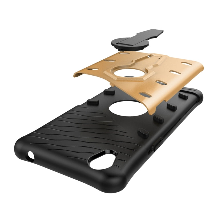 For OPPO A37 / Neo 9 Shock-Resistant 360 Degree Spin Sniper Hybrid Case TPU + PC Combination Case with Holder