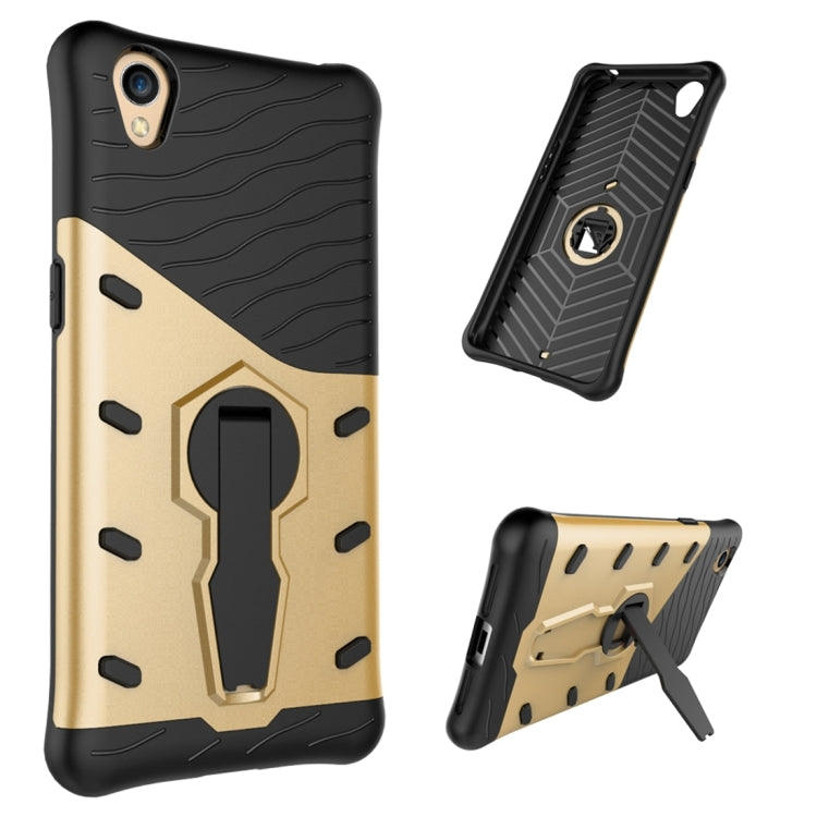 For OPPO A37 / Neo 9 Shock-Resistant 360 Degree Spin Sniper Hybrid Case TPU + PC Combination Case with Holder