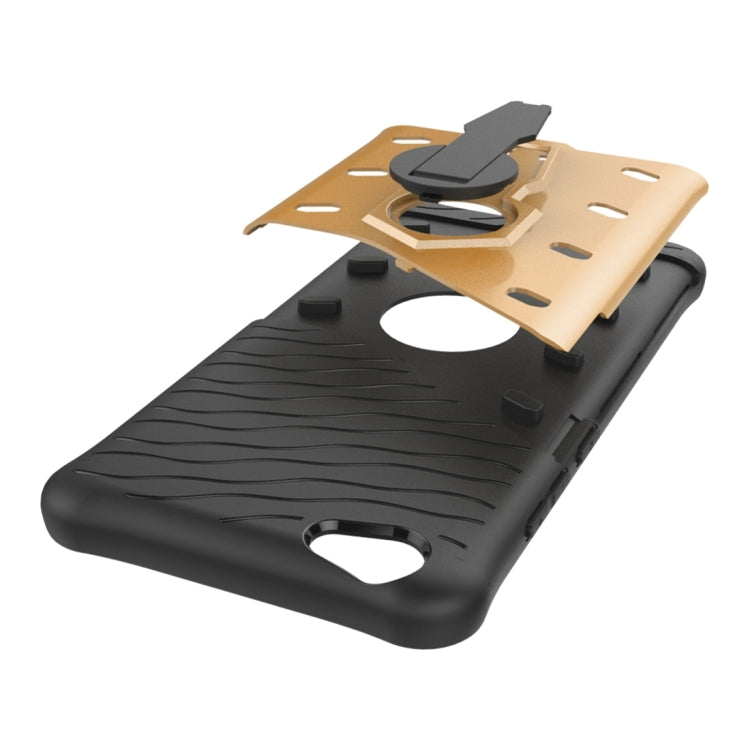 For Vivo V5 / Y67 Shock-Resistant 360 Degree Spin Sniper Hybrid Case TPU + PC Combination Case with Holder