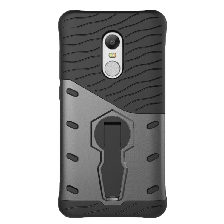 For Xiaomi Redmi Note 4 / 4X Shock-Resistant 360 Degree Spin Sniper Hybrid Case TPU + PC Combination Case with Holder