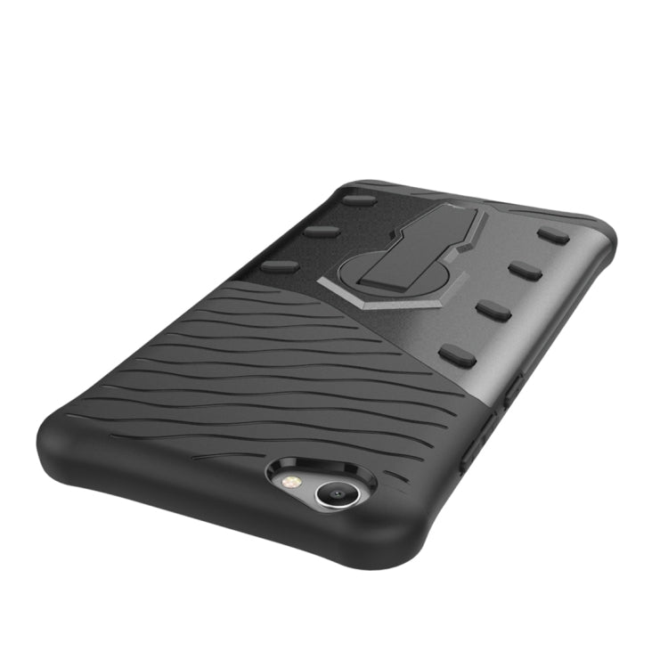 For Vivo V5 Lite / Y66 Shock-Resistant 360 Degree Spin Sniper Hybrid Case TPU + PC Combination Case with Holder