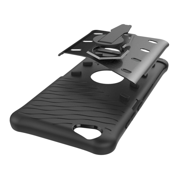 For Vivo V5 Lite / Y66 Shock-Resistant 360 Degree Spin Sniper Hybrid Case TPU + PC Combination Case with Holder