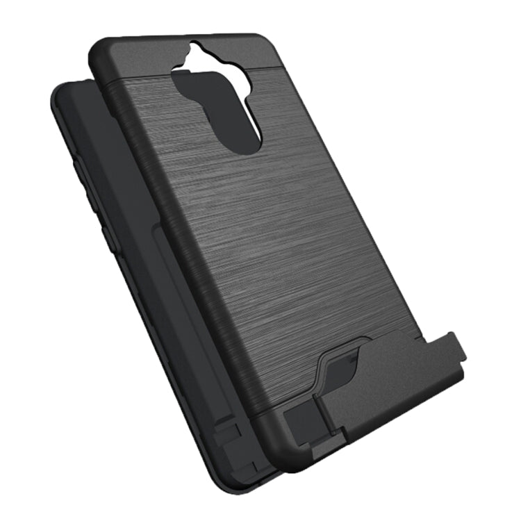 For Huawei Mate 9 Brushed Texture Separable PC + TPU Protective Combination Back Case with Holder & Card Slot