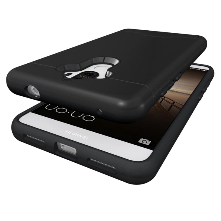 For Huawei Mate 9 Brushed Texture Separable PC + TPU Protective Combination Back Case with Holder & Card Slot