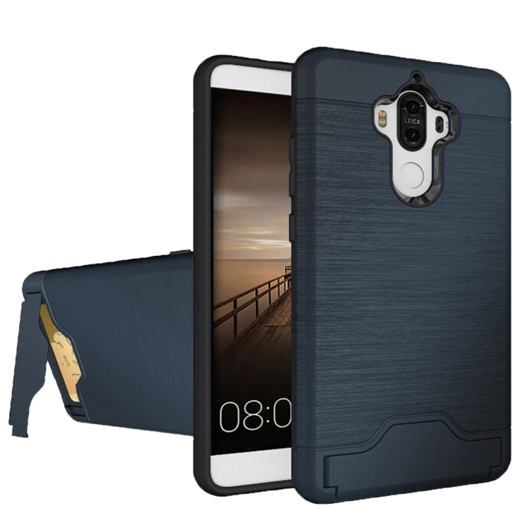 For Huawei Mate 9 Brushed Texture Separable PC + TPU Protective Combination Back Case with Holder & Card Slot