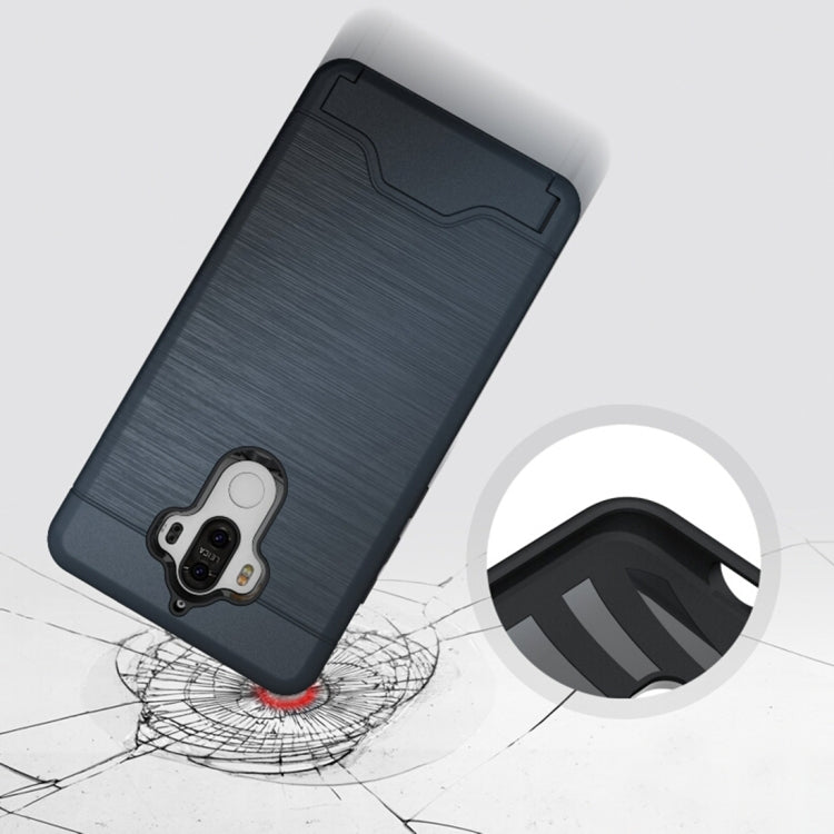 For Huawei Mate 9 Brushed Texture Separable PC + TPU Protective Combination Back Case with Holder & Card Slot