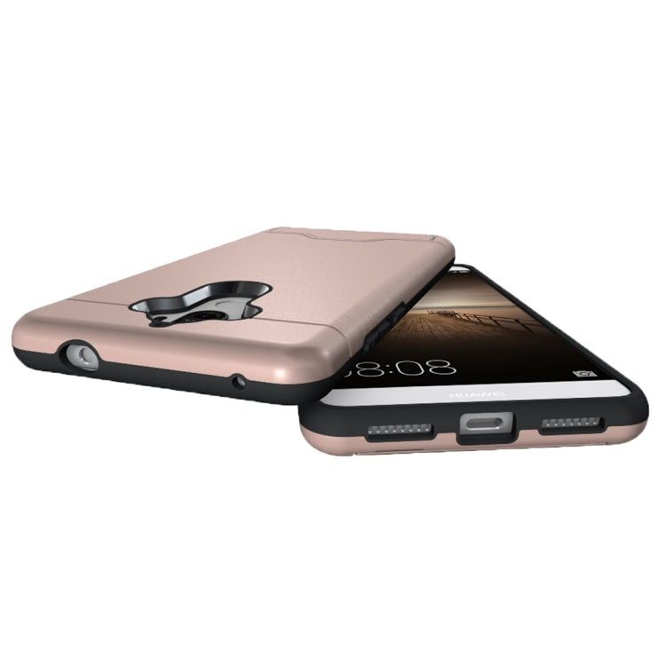 For Huawei Mate 9 Brushed Texture Separable PC + TPU Protective Combination Back Case with Holder & Card Slot