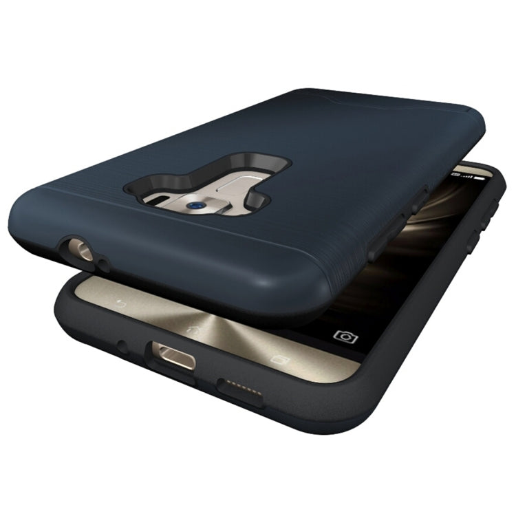 For ASUS ZenFone 3 / ZE552KL Brushed Texture Separable PC + TPU Protective Combination Back Case with Holder & Card Slot