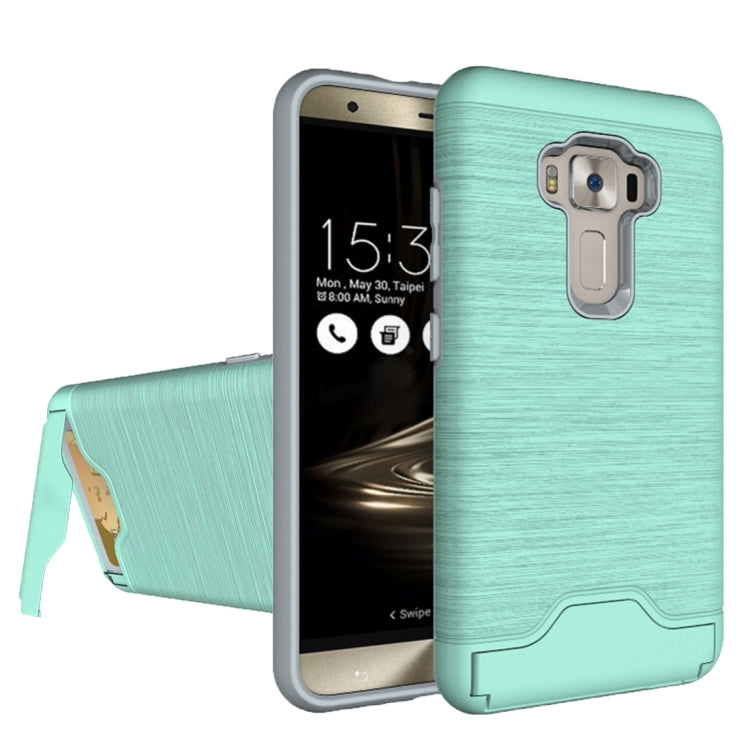 For ASUS ZenFone 3 / ZE552KL Brushed Texture Separable PC + TPU Protective Combination Back Case with Holder & Card Slot