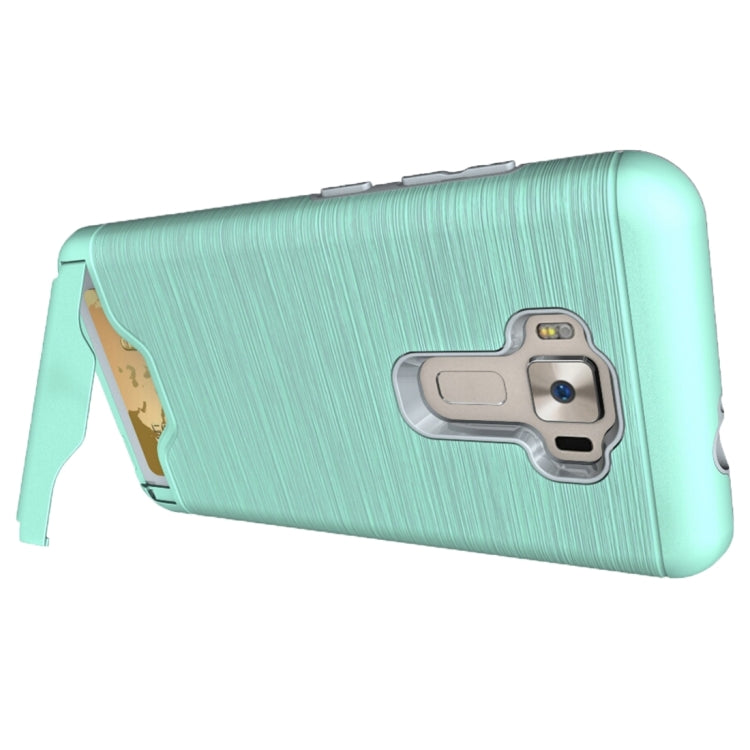 For ASUS ZenFone 3 / ZE552KL Brushed Texture Separable PC + TPU Protective Combination Back Case with Holder & Card Slot