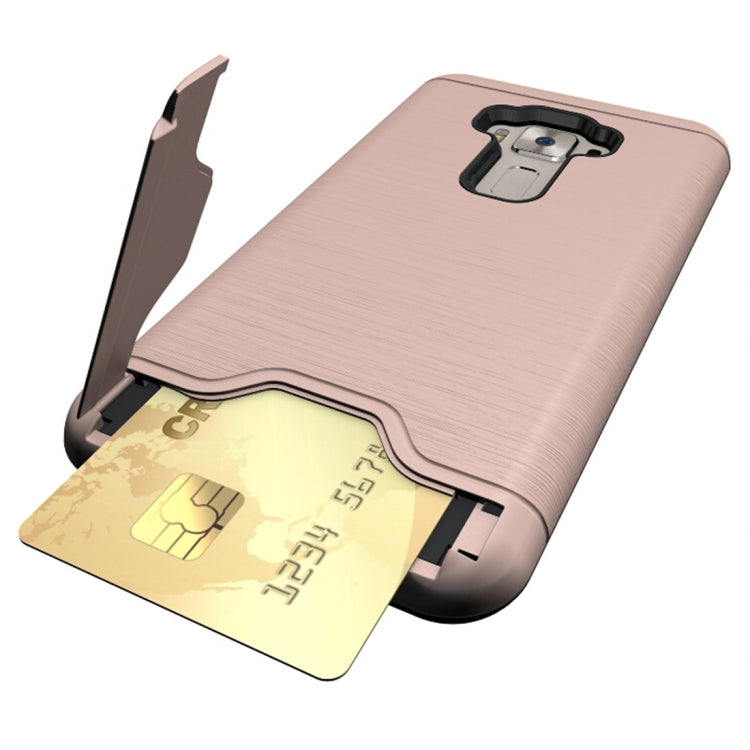 For ASUS ZenFone 3 / ZE552KL Brushed Texture Separable PC + TPU Protective Combination Back Case with Holder & Card Slot