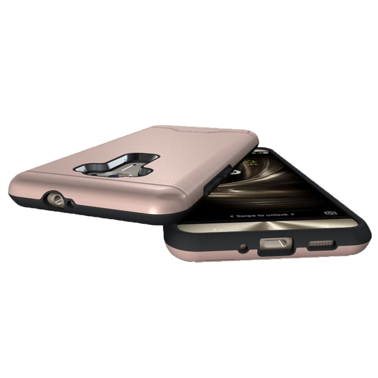 For ASUS ZenFone 3 / ZE552KL Brushed Texture Separable PC + TPU Protective Combination Back Case with Holder & Card Slot