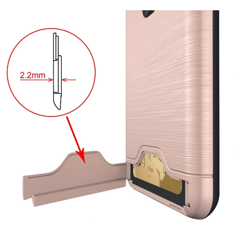 For ASUS ZenFone 3 / ZE552KL Brushed Texture Separable PC + TPU Protective Combination Back Case with Holder & Card Slot