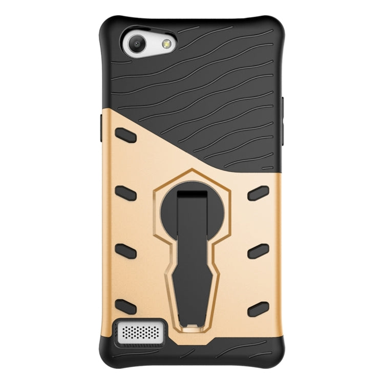For OPPO A33 / Neo 7 Shock-Resistant 360 Degree Spin Sniper Hybrid Case TPU + PC Combination Case with Holder