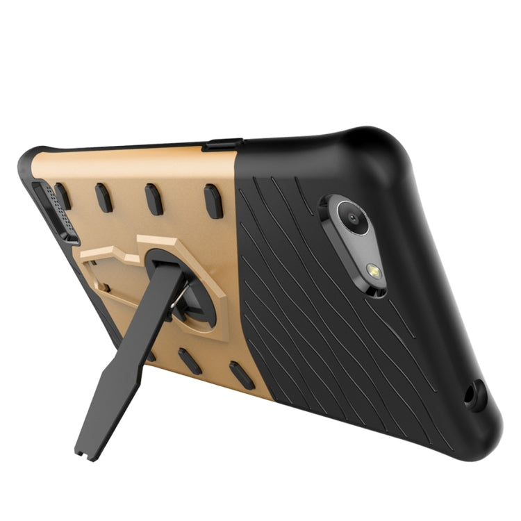 For OPPO A33 / Neo 7 Shock-Resistant 360 Degree Spin Sniper Hybrid Case TPU + PC Combination Case with Holder