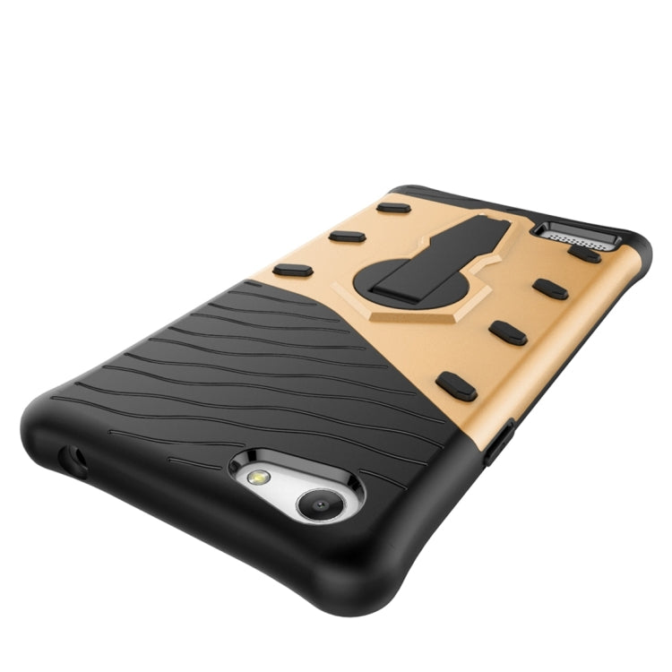 For OPPO A33 / Neo 7 Shock-Resistant 360 Degree Spin Sniper Hybrid Case TPU + PC Combination Case with Holder