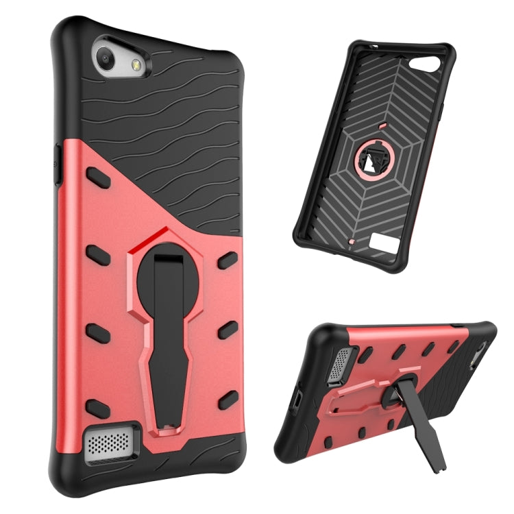 For OPPO A33 / Neo 7 Shock-Resistant 360 Degree Spin Sniper Hybrid Case TPU + PC Combination Case with Holder