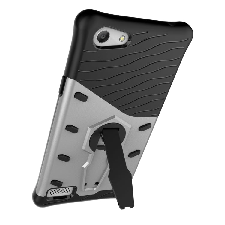 For OPPO A33 / Neo 7 Shock-Resistant 360 Degree Spin Sniper Hybrid Case TPU + PC Combination Case with Holder